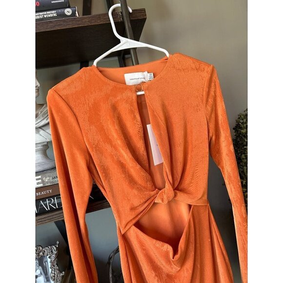 Significant Other Ivy Stretch Bodycon Mini Dress Clay Orange Womens Size 4 US - Picture 7 of 11
